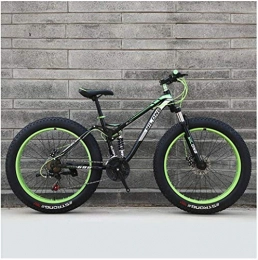 MKWEY Vélos de montagnes MKWEY VTT Homme Femme Adulte, Bikes VéLo Cadre en Acier Haute Teneur en Carbone, Disque Hydraulique Hardtail VéLos AntidéRapants, Green, 24 Pouces 21 Speed