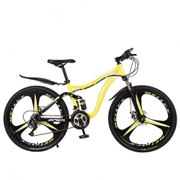 MLGTCXB Vélos de montagnes MLGTCXB Vlo de Montagne, VTT Freins Disque Double, Cadre en Acier Haute Teneur en Carbone 26 Pouces, tudiants Adultes, Hommes et Femmes, Jaune, 21 Speed