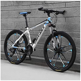 FCYIXIA Vélos de montagnes Mountain Bike 26 pouces 21 vitesses adulte vitesse bicyclette étudiant plein air Vélos double frein à disque Hardtail vélo Siège réglable à haut carbone Cadre en acier MTB Pays Gearshift Vélo B zhengz