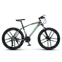 MQJ vélo MQJ Adulte Vtt 21 / 24 / 27S Gears Système Vtt Vélo Carbone Cadre En Acier 26 Pouces Avec Roue de Frein À Disque / Vert / 21 Vitesse