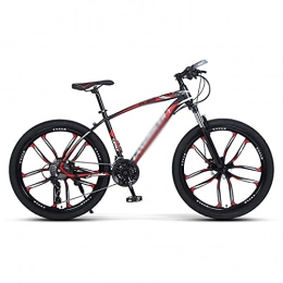 MQJ Vélos de montagnes MQJ Tout-Terrain Vtt Vélo 26 Pouces Adulte Vélo de Route Pour Les Hommes Adultes Et Les Adolescents Femme 21 / 24 / 27 Vitesses Avec Fourche de Suspension Verrouillables / Rouge / 27 Vitesse