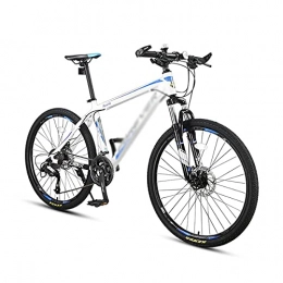 MQJ vélo MQJ Vélo de Montagne 26 Pouces Suspension Avant 24 / 27 Vitesse En Acier Au Carbone Vélo de Montagne Pour Adultes Dual Disc Frein Vélos Vtt Pour Hommes Et Femmes / Bleu / 24 Vitesse