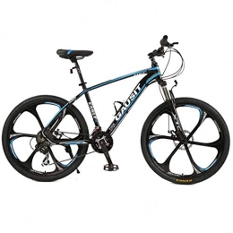 MUYU vélo MUYU Vélo De Montagne 24 Vitesses (27 Vitesses, 30 Vitesses) Et Roues De 26 Pouces avec Freins À Disque Cadre en Alliage D'aluminium VTT, Blue, 30speed