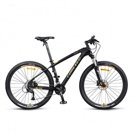 Mzq-yj vélo Mzq-yj VTT, 27, 5 Pouces Mountain Trail Bike, Cadre en Fibre de Carbone Hommes Femmes Tout Terrain VTT, 27Speed, d'or