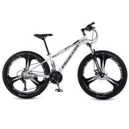 NYASAA Vélos de montagnes NYASAA VTT Homme et Femme, Cadre Aluminium, Fourche à Suspension, Freins Mécaniques Double Disque, pour la Sortie, Le Sport (White 26)