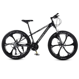 NYASAA vélo NYASAA Vélos de Montagne Adultes pour Hommes et Femmes, Double Frein à Disque Mécanique Antidérapant Cadre en Acier à Haute Teneur en Carbone, Convient pour Sortir (Black 26)