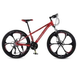 NYASAA vélo NYASAA Vélos de Montagne Adultes pour Hommes et Femmes, Double Frein à Disque Mécanique Antidérapant Cadre en Acier à Haute Teneur en Carbone, Convient pour Sortir (Red 26)