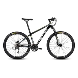 PXQ Vélos de montagnes PXQ Adultes VTT Shimano M370-27 Vitesses Dual Line Disc Brake Off-Road Bike pour Hommes et Femmes en Alliage d'aluminium vélos avec Amortisseur 26 / 27, 5 Pouces, Black3, 27.5"*15.5