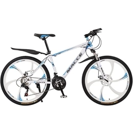 QCLU Vélos de montagnes QCLU Acier riches en carbone forts de 26 pouces de vélo de montagne entièrement, Adapté à partir de 160 cm-180cm, Freins à disques avant et arrière, suspension complète, garçons hommes vélo, à l'avant et g