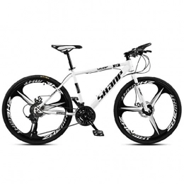 QCLU Vélos de montagnes QCLU VTT, Frein à Double Disque de 24 / 26 Pouces, MTB for Les Adultes, Trekking Vélo Hommes Vélo Vélo à vélo avec siège réglable, Noir, 3 Couper (Color : 27-Speed, Taille : 24 inch)