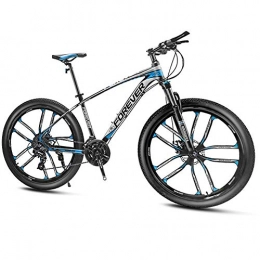 QMMD Vélos de montagnes QMMD 27.5 Pouces Vélo VTT, Adulte Vélo de Montagne Aluminium Cadre, Suspension Avant Vélo De Montagne, 24-30-33- Vitesses Vélos, Hommes Léger Cyclisme, Blue 10 Spoke, 24 Speed