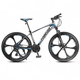 QMMD Vélos de montagnes QMMD Adulte Vélo VTT, 24 Pouces Vélo de Montagne Léger, Aluminium Cadre Vélo De Montagne, Hommes Suspension Avant Vélos, 24-27-30 Vitesses Cyclisme, Blue 6 Spoke, 30 Speed