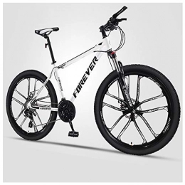 QMMD Vélos de montagnes QMMD Hommes Vélo VTT, 26 Pouces Vélo de Montagne, Adulte Cadre en Acier À Haute Teneur en Carbone Véhicule Tout Terrain, 21-24-27-30-Vitesses Vélo De Montagne, C 10 Spoke, 27 Speed