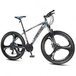 QMMD Vélos de montagnes QMMD Vélo VTT 24 Pouces, Hommes Aluminium Cadre Vélo de Montagne, Femmes 24-27-30 Vitesses Véhicule Tout Terrain, Léger Vélos Suspension Avant, Blue 3 Spoke, 30 Speed