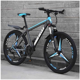 QXX vélo QXX 26 Pouces VTT for Hommes, Haute teneur en Carbone en Acier Hardtail VTT, Vélo de Montagne avec Suspension Avant Siège réglable (Color : 30 Speed, Size : Cyan 3 Spoke)