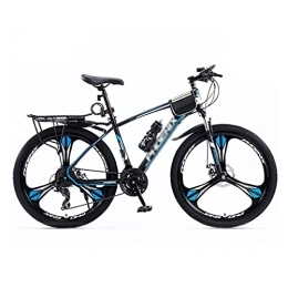  Vélos de montagnes Roue de 27, 5 pouces pour hommes, vélo de montagne, 24 vitesses, double freins à disque, cadre en acier au carbone avec suspension avant pour un sentier de montagne (taille : 24 vitesses, couleur : ble