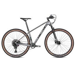 RYP vélo RYP Vélos de Ville VTT Vélo VTT Adulte VTT compétition à Vitesse Variable Route Vélos for Hommes et Femmes Double Disque de Frein Cadre Carbone BMX Suspendu (Color : Gray, Size : 29 * 15IN)