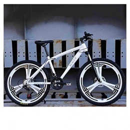 SOAR Vélos de montagnes SOAR Vélo de Montagne Adulte Vélo VTT VTT Adulte Route Vélos for Les Hommes et Les Femmes 26En Roues Double Vitesse réglable Frein à Disque (Color : White, Size : 27 Speed)