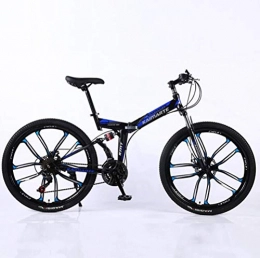 Tbagem-Yjr Vélos de montagnes Tbagem-Yjr 27 Vitesse Queue Molle Déplacement Amortissement VTT, Roue De 24 Pouces De Sport De Loisir Vélo De Route De La Ville (Color : Black Blue)