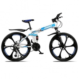 Tbagem-Yjr Vélos de montagnes Tbagem-Yjr Hommes Hardtail Mountain Bike, 26 Pouces Roue Portable Ville Pliante Vélo De Route (Color : Blue, Size : 27 Speed)