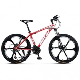 Tbagem-Yjr Vélos de montagnes Tbagem-Yjr Mountain Bike Hommes, Disque De Frein Damping Vélo Precision Shifting City Road Bike (Color : Red White, Size : 24 Speed)