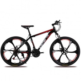 Tbagem-Yjr Vélos de montagnes Tbagem-Yjr Unisexe Mountain Bikes, 24 Pouces Vélo Route Ville Roue Vélo VTT À Vitesse Variable Mens (Color : Black Red, Size : 27 Speed)