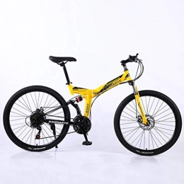 Tbagem-Yjr Vélos de montagnes Tbagem-Yjr Unisexe VTT 26 Pouces VTT Hommes, 24x Ville De Banlieue Hardtail Vélo (Color : Yellow)
