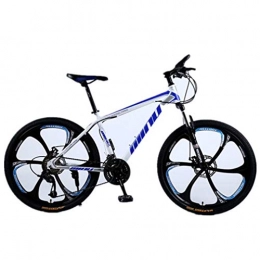 Tbagem-Yjr Vélos de montagnes Tbagem-Yjr VTT for Adultes, 26 Pouces Vélo Est Hors Ville Route Hommes Sports Loisirs (Color : White Blue, Size : 24 Speed)