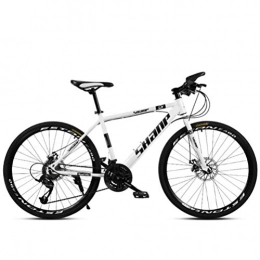 Tbagem-Yjr Vélos de montagnes Tbagem-Yjr VTT for Adultes Cadre D'absorption des Chocs en Acier Au Carbone - Ville Vélo De Route (Color : White, Size : 21 Speed)