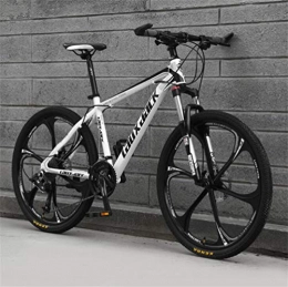 Tbagem-Yjr Vélos de montagnes Tbagem-Yjr VTT Hommes, 26 Pouces Équitation Amortissement Ville Adultes Vélo Route VTT Sports Loisirs (Color : White Black, Size : 21 Speed)