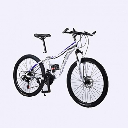 VANYA Vélos de montagnes VANYA Montagne Vitesse Variable vélo 24 / 26 Pouces 30 Double Vitesse Commuter vélo Freins à disques Absorption de Chocs Cycle Adulte, Blanc, 24inches