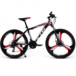 VANYA Vélos de montagnes VANYA VTT Double Frein à Disque 24 / 26 Pouces 27 Vitesse Amortisseur en Acier au Carbone Une Roue Unisexe Hors Route vélo, 26inches