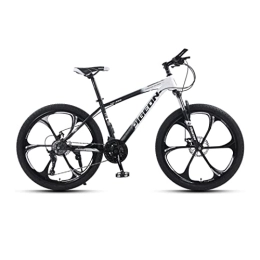 VIIPOO vélo VIIPOO VTT 24 / 26 Pouces, vélo avec Frein à Disque, Fourche à Suspension et Roues à Rayons / 6 Roues à Rayons pour Hommes Femmes / garçons et Filles, White-24‘’ / 21 Speed