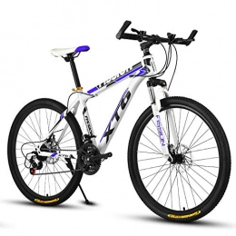 peipei Vélos de montagnes Vlo de Montagne Vitesse Variable Vitesse Variable Absorption des Chocs Double Freins Disque Hommes et Femmes vlo tudiant Adulte-Blanc Blue_30 Vitesse