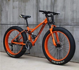 SAFT vélo VTT de Montagne VTT, vélo mûrs de 26 Pouces, vélo avec Freins à Disque, Cadre en Acier au Carbone, vélo VTT for Hommes et Femmes (Color : 24 Speed, Size : Orange Spoke)
