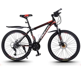 Kays vélo VTT Vélo de Montagne VTT / Vélos, 27 Speed ​​Carbon Cadre en Acier, Suspension Avant Et Double Disque De Frein, 26inch Roues À Rayons (Color : Red)