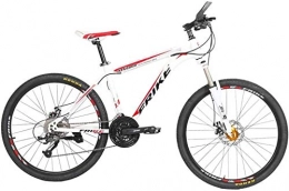 WEN vélo VTT, Vélo de Route, Queue Dur vélo, 26 Pouces vélo, en Acier au Carbone for Adultes vélo, 21 / 24 / 27 Speed ​​Bike, Vélo coloré (Color : White Red, Size : 27 Speed)