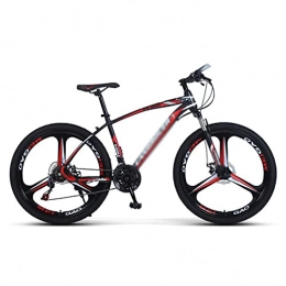 T-Day vélo VTT Vélo Mountainbike 21 / 24 / 27 Vélo Vitesse Vélo Vélo 26"Cadre en Acier à Haute Teneur en Carbone avec Suspension Avant Verrouillable Et Frein à Double Disque(Size:21 Speed, Color:Rouge)