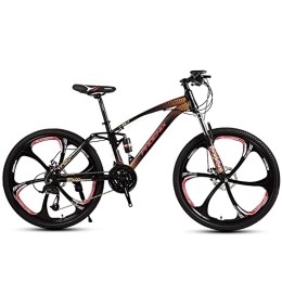 FAXIOAWA vélo Vélo de montagne 24 / 26 pouces avec 21 / 24 / 27 / 30 vitesses, vélo tout-terrain avec suspension intégrale, double freins à disque, siège réglable pour saleté, sable, neige, vélo de route adulte pour homm