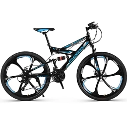 FAXIOAWA Vélos de montagnes Vélo de montagne 26 pouces avec 21 / 24 / 27 / 30 vitesses, vélo tout-terrain avec siège réglable à double freins en V à suspension intégrale pour saleté, sable, neige, vélo de route adulte pour homme ou