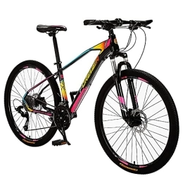 JAMCHE Vélos de montagnes Vélo de montagne 26 pouces, vélo de montagne 27 vitesses avec cadre en aluminium et double frein à disque, suspension avant antidérapante absorbant les chocs hommes et femmes vélo de route extérieur