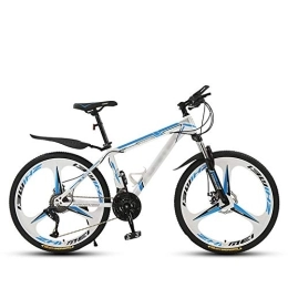 SANJIANG Vélos de montagnes Vélo De Montagne Suspension Avant 21 / 24 / 27 / 30 Vitesses Roues De 24 / 26 Pouces Acier à Haute Teneur En Carbone Avec Freins à Double Disque Fourche à Suspension Avant Pour Hommes, White-26in-27speed