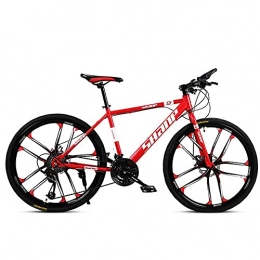 WYLZLIY-Home vélo Vélo De Montagne VTT Vélo de Montagne Ravine Vélo de montagne Vélos Semi-rigide Cadre en acier au carbone, suspension avant et double disque de frein, 26 pouces Roues Tout-Terrain Bike Vélo De Montagn