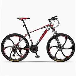 Great vélo Vélo VTT, 6 Rayons Vélo De Montagne, 26 Pouces étudiante Bicyclette Carbon Cadre Cadre Road Vélos 24 / 27 / 30 Vitesses Vitesse Sport Vélos De Sport Freins à Disque Vélo Mtb Vélo(Size:24 speed , Color:Red)