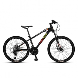 Great vélo Vélo VTT, Vélo De Montagne 24 Pouces 27 Vitesses, Chycée En Alliage D'aluminium Avec Siège à Vélo étanche Réglable à Double Disque Freins à Disque Routier Pour Adolescents Adolescents(Color:UNE)