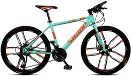 WEN Vélos de montagnes WEN 26 Pouces Mountain Bikes, Adulte Frein Dual Disc Hommes Hardtail Mountain Bike, Absorption des Chocs Ultra léger Course sur Route à Vitesse Variable vélo (Color : 21 Speed, Size : Blue 10 Spoke)