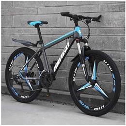 WEN Vélos de montagnes WEN 26 Pouces VTT for Hommes, Haute teneur en Carbone en Acier Hardtail VTT, Vélo de Montagne avec Suspension Avant Siège réglable (Color : 21 Speed, Size : Cyan 3 Spoke)