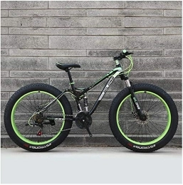 WEN Vélos de montagnes WEN Hommes Femmes Mountain Bikes, Haute teneur en Carbone Cadre en Acier, Double Frein à Disque Hardtail VTT, vélos Tout Terrain, prêt de vélos Anti-Slip, 26 Pouces (Color : Green, Size : 24 Speed)