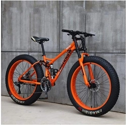 WEN vélo WEN Vélos de Montagne à Vitesse Variable, 26 Pouces Hardtail VTT, Suspension Double Cadre Tout-Terrain Hors Route vélo for Les Hommes et Les Femmes (Color : 24 Speed, Size : Orange)