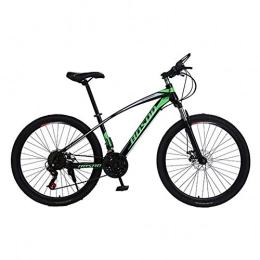 Wghz Vélos de montagnes Wghz Vélo de Montagne en Acier 26 Pouces 7 Vitesses Frein à Disque VTT VTT, vélo VTT pour Cadre en Acier à Une Seule Vitesse Roue de vélo d'une Seule pièce, Vert